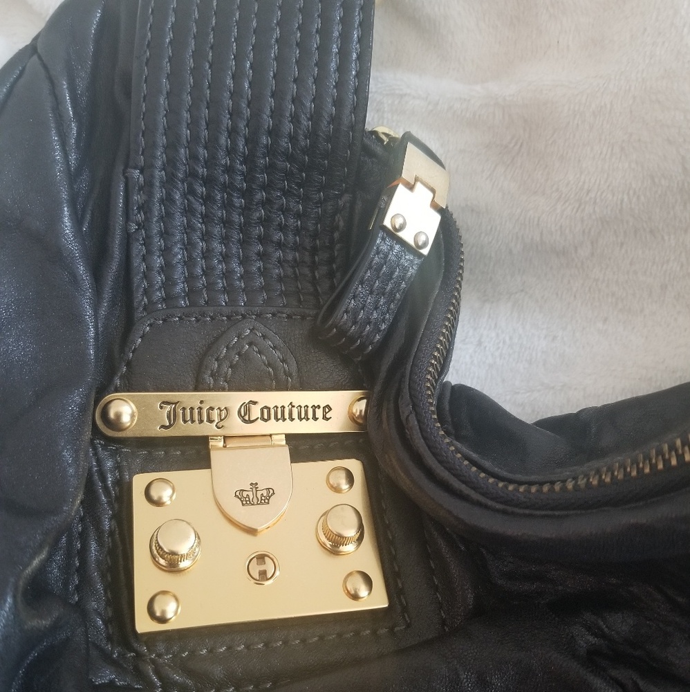 Vintage lock it Juicy Couture X Large leather hobo EUC - Picture 3 of 8